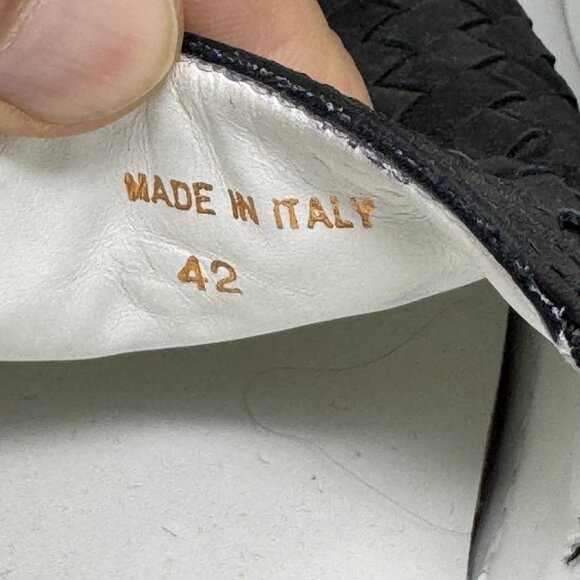 M. Gemi Shoes Mens Size 8.5 Woven Slip On Suede Made in Italy Casual Sneakers - Picture 7 of 9